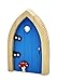 The Irish Fairy Door Company - Blue Arched Door - Includes Magic Key in a Bottle, 3 Stepping Stones, Fairy Lease Agreement, Notepad, and Fairy Welcome Guide