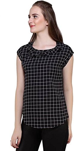 mallory winston casual sleeveless printed women's black top