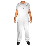 Rugged Blue Painter Bib Overalls - White - 38x32