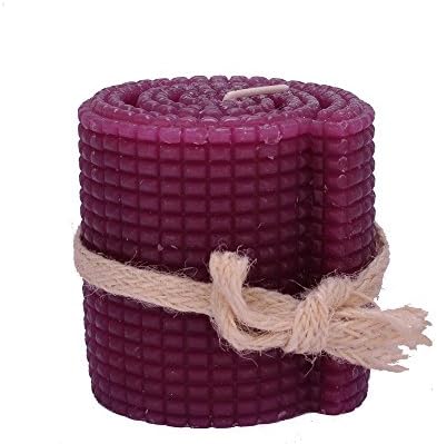 Scrafts Round Texture - Candle (H-3", Purple)