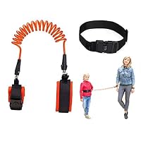 PERTTY Anti-Lost Wrist Link and Waist Link Set 2.5M Adjustable Child Safety Wristband and Toddler Safety Waist Belt with Safety Combination Lock,Safety Leash for Kid/Baby/Toddler
