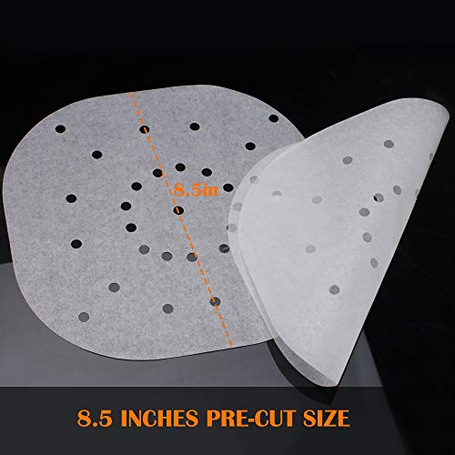 Square perforated parchment paper for Air Fryer, Pans, Bamboo Steamer