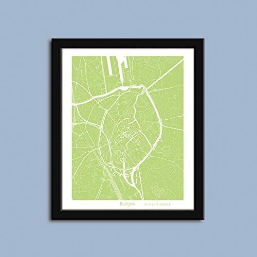 Bruges map, Bruges city map art, Bruges wall art poster, Bruges decorative map