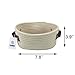ICEBLUE HD Mini Size Beige Natural Cotton Rope Dog Toys Basket Nursery Basket Catchall with Leather Handles