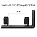 Stay Roller Guide Sliding Barn Door Bottom Guide Adjustable Floor Guide Wall Mounted Hardware with Black Power Coat-Flush to Floor
