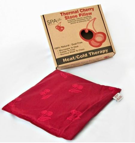 Thermal CHERRY pit STONE square PILLOW hot cold therapy