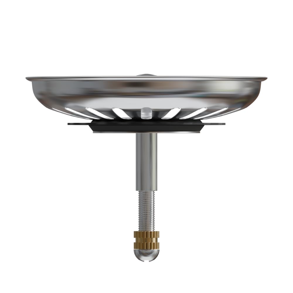 MINISMUS Height Adjustable Sink Strainer Basket Drain Plug Stainless Steel Sink Plug Sink Strainer 79 mm - Strainer Plug Drain Kitchen Sink Drain Plug Kitchen Sink Stainless Steel