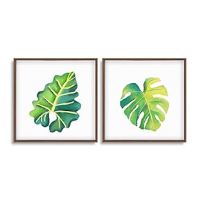 Framed Canvas Wall Art for Living Room, Bedroom Plant Theme Canvas Prints for Home Decoration Ready to Hang - 16"x16"x2 Panels