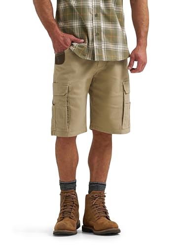 Wrangler Riggs Workwear Men's Performance Ranger Cargo Short, Khaki (Canvas), 32