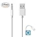 iPod Shuffle Cable, Worice 2 Pack 3.5mm Jack / Plug to USB Charger Sync Data Transfer Charging Cable for Apple iPod Shuffle 3rd / 4th / 5th / 6th / 7th Generation
