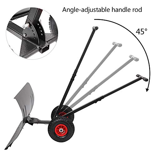 TUFFIOM Snow Shovel for Driveway,29" Metal Snow Plow Shovel for Snow