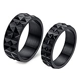 PSRINGS 2Pcs Pair Engaget Rings Black Tungsten