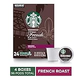 Starbucks French Roast Coffee K-Cup Pods | Dark Roast | Coffee Pods for Keurig Brewers | 4 Boxes (96 Pods)