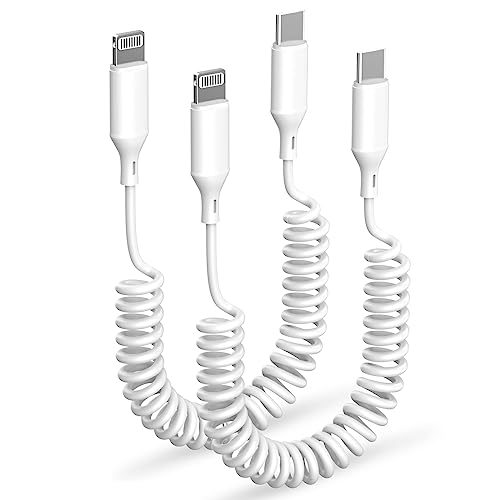 Pro Max Super Charge Iphone Cable Coiled USB C To Lightning