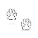 Bling Jewelry Sterling Silver Fox Paw Print Animal Stud Earrings Petite