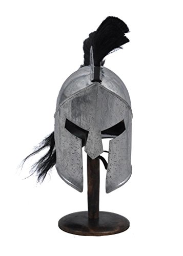 300 Spartan Steel Functional Helmet Roman Armor 14 Guage With Black Plume