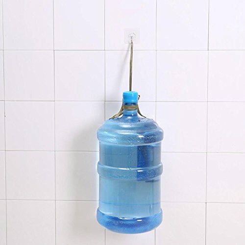 10 Punch free strong adhesive hooks,Strong Transparent Suction Wall Hook Hanger Heavy Duty Wall Hook Stainless Steel Waterproof Hanger for Robe Coat Towel Key Bag Home Kitchen Bathroom (white) - Thumbnail 2