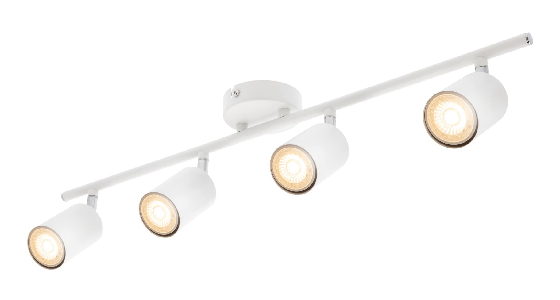 CGC Lighting Modern Contemporary Design Adjustable Heads GU10 Ceiling Spot Lights (White, Four Bar)