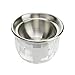 Plus Chilled Dipping Bowls Stainless Steel & Crystal Clear Acrylic Ice Container, Lid Included, Keeps Party Food Chilled for Hours, 3 Piece Set, 22 Ounce Capacity
