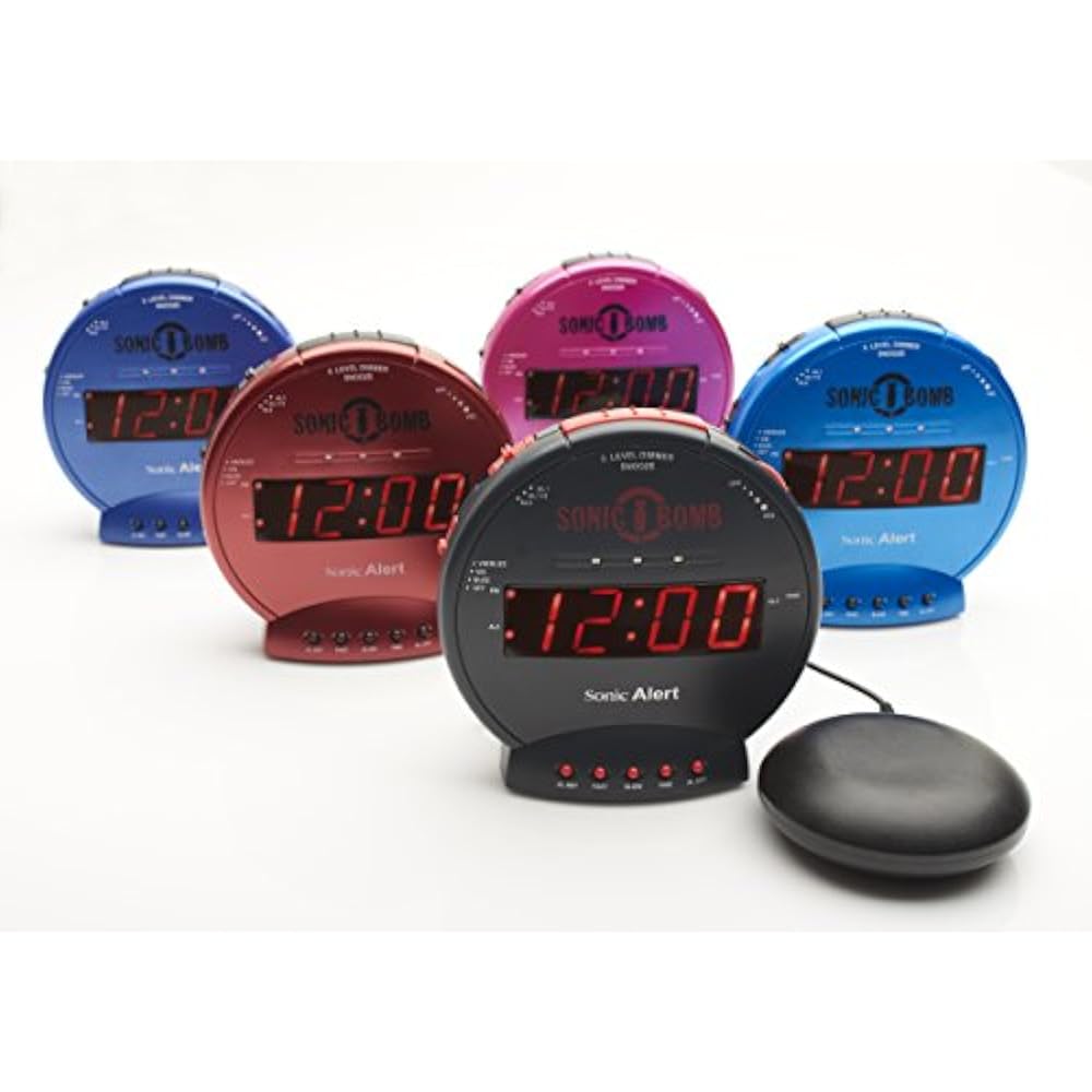 Sonic Bomb Alarm Clocks Loud Dual With Vibrating Bed Shaker Turquoise