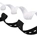 11 Yard Elastic Bands Spool Sewing Band Flat Elastic Cord with Buttonhole, 2 Pack, White and Black (1.9 cm in Width)