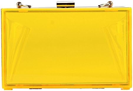 Womens See Through Acrylic Evening Clutch Candy Color Transparent Prom Hardbox Purse