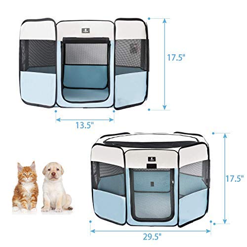 XZONE PET Portable Foldable Pet Dog Cat Playpen Crates Kennel/Premium
