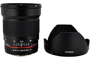 Rokinon RK24M-E 24mm F1.4 ED AS IF UMC Wide Angle Lens for Sony E-Mount-NEX Cameras, Black