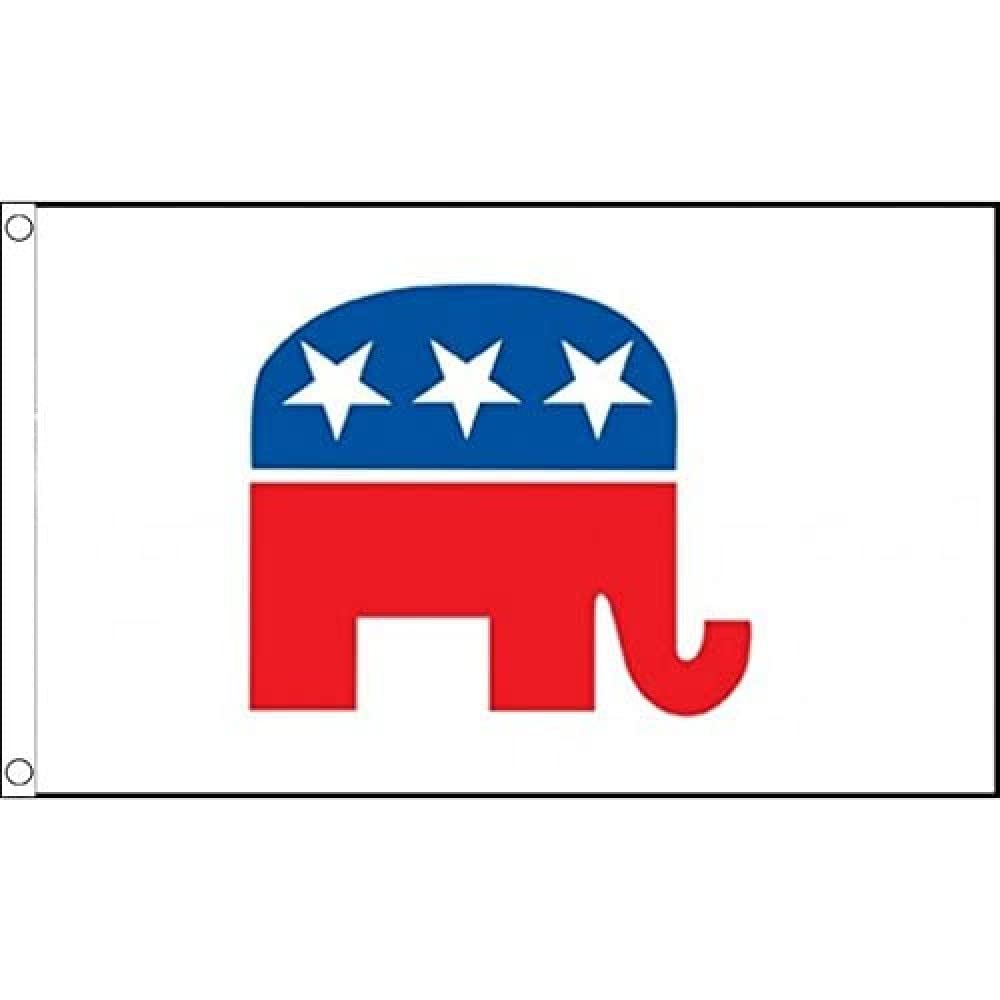 AZ FLAG - Us Republican Party Flag - 3x5 Ft - 100D Polyester American Republic Banner with Two Metal Grommets - Fade Resistant - Vivid Colors - 3' x 5' Feet - 150x90 Cm