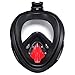 FishEye 180° Full Face Snorkel Mask - (Red/Black, L/XL) Tubeless Design Using Superior Dry Snorkel Technology. Anti-Fog, Anti-Leak, Snorkeling Mask with Larger Viewing Area.