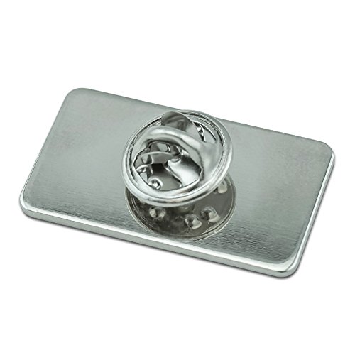 U.S. Marine Corps USMC White Logo on Black Officially Licensed Metal Rectangle Lapel Hat Pin Tie Tack Pinback