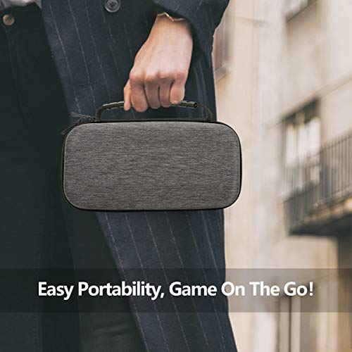 MoKo Carrying Case for Nintendo Switch Lite, Travel Case Hard Shell EVA Tough Storage Bag Holder for Nintendo Switch Lite Console, Accessories & Game Cards - Gray