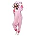 VU ROUL Pink Stitch Onesie Costume for Women Men Adult Halloween Christmas Party Pajamas Sleepwear Small
