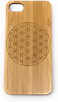 Wooden iPhone 7 Case with Flower of Life Sacred Geometry Design (Bamboo)
