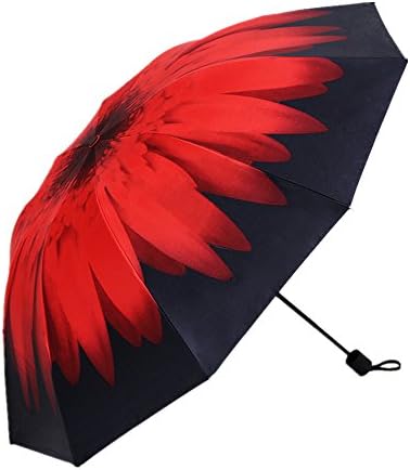 Rainy Worth Women's Floral Sun Umbrella Lightweight for Travel