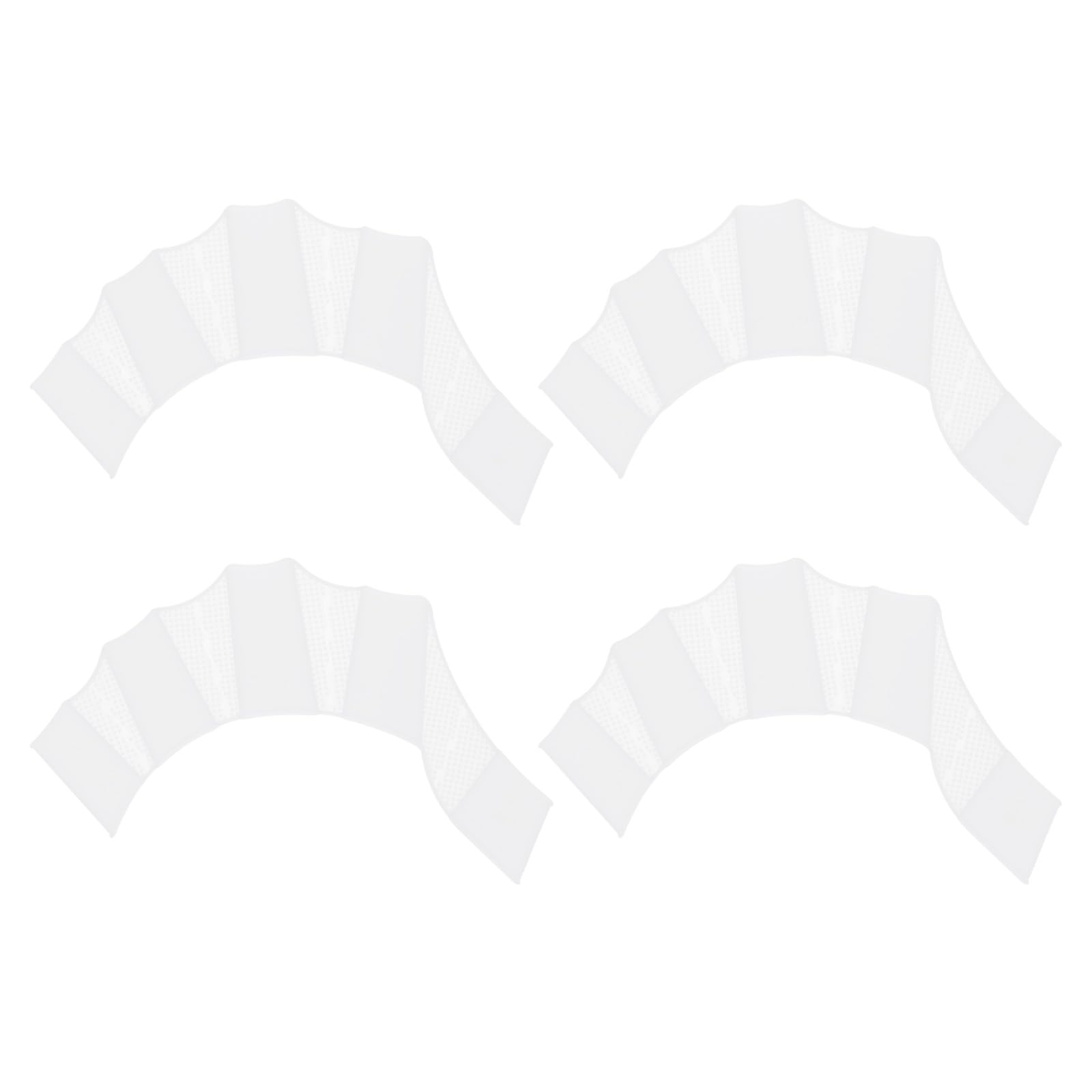 PATIKIL Silicone Swimming Gloves, 2 Pair Webbed Swim Gloves Finger Frog Type Water Resistance Gear Paddle Fins for Aquatic Training, White, M