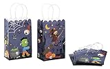 Paper Gift Bag - 24-Pack Halloween Party Favor Bags, Paper Treat Bags for Trick-or-Treat, 5.3 x 8.5 x 3.2 Inches