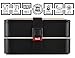 PuTwo Bento Box Leakproof 2 Tier with Cutlery Lunch Box Microwave BPA Free All-in-One - Bamboo Black