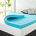ZINUS 3 Inch Green Tea Cooling Gel Memory Foam Mattress Topper / Cooling Gel Foam / CertiPUR-US Certified, Twin,Blue