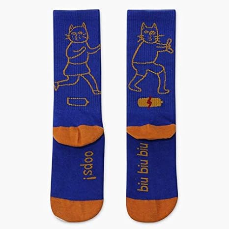 Ldpwaz Animal Gato Negro Calcetines De Pollo Hombres Mujeres Divertidos Y Calidos Calcetines De Personalidad Feliz Algodon Corto Marea Loca Mujer Calcetines Lindos Gato Azul Amazon Es Deportes Y Aire Libre amazon es