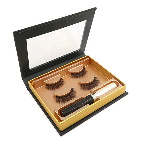 Avilana Magnetic Eyeliner and Magnetic Eyelashes Easy to Use False Lashes Made with Korean Silk Fiber, 5 Magnets Per Lash, Magnetic Eyeliner And Lashes Kit (Classy & Sassy