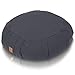 Seat Of Your Soul Meditation Cushion Gray – 10 Colors Round Yoga Pillow; Zipper Organic Cotton Zafu Cover & Extra Liner to Adjust USA Buckwheat Hulls; Floor Pouf for Sitting Kids, Men or Women