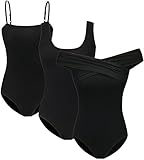 Mangopop Women's Basic Bodysuits Jumpsuits Black