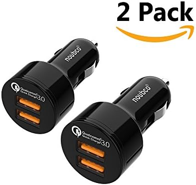 [2 Pack] Quick Charge 3.0 Car Charger | Dual USB Charging Adapter for Samsung Galaxy S9 / Note8, Nokia 8, LG G7 ThinQ, HTC 10, Xperia XZ2 and More | Qualcomm Certified - Black