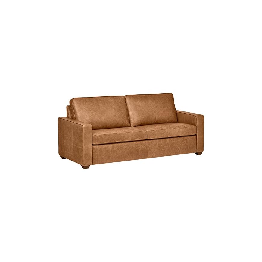 Amazon Brand Rivet Andrews Contemporary TopGrain Leather Sofa, 82"W