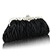 kingluck Silk Cocktail Evening Handbags/Clutches in Gorgeous Silk Clutch bag (black)