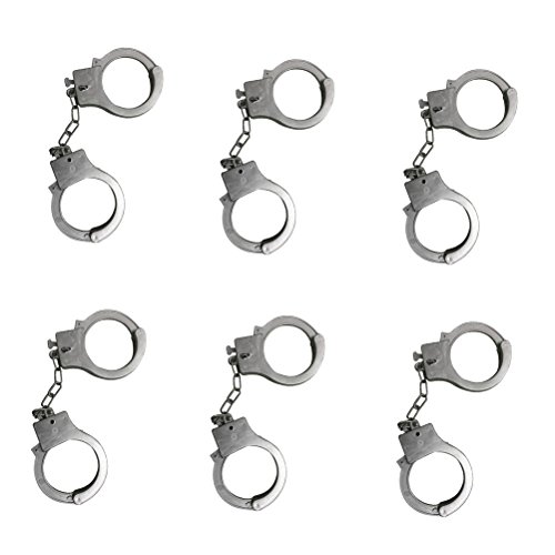 TOYMYTOY 6Pcs Childrens Handcuff Police Pretend Play Props Cosplay Hero Role Play Props for Kids Party Costumes / Role Play / Stage Performance