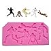 WYD 4 Pcs Football Rugby Baseball Golf Fondant Cake Decorating Cookie Making Tool Sugarcraft Soap Silicone Mold For Chocolate Candy Mold