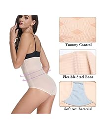 Bragas moldeadoras de cintura alta para mujer con control de abdomen