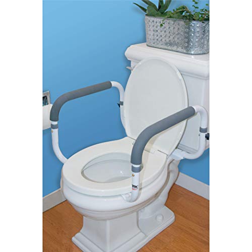 Carex Toilet Safety Frame - Toilet Safety Rails With Adjustable Width - Toilet Rails For Elderly, Handicap, Home Health… - Image 3